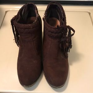 Dark Brown Booties size 7/8 or M.